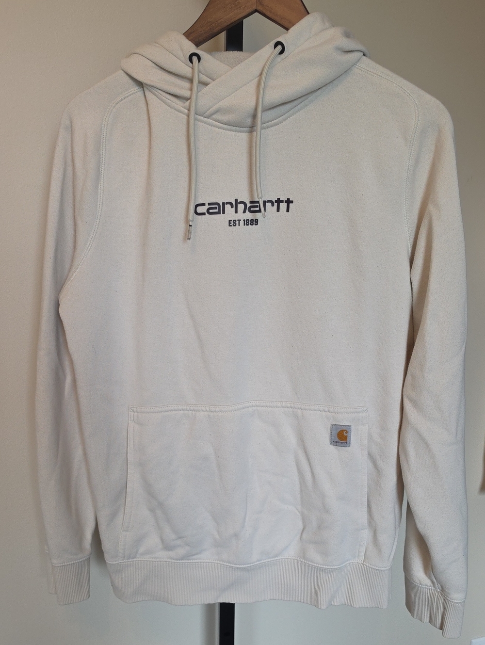 Carhartt Women's Cream Pullover Hoodie with Logo